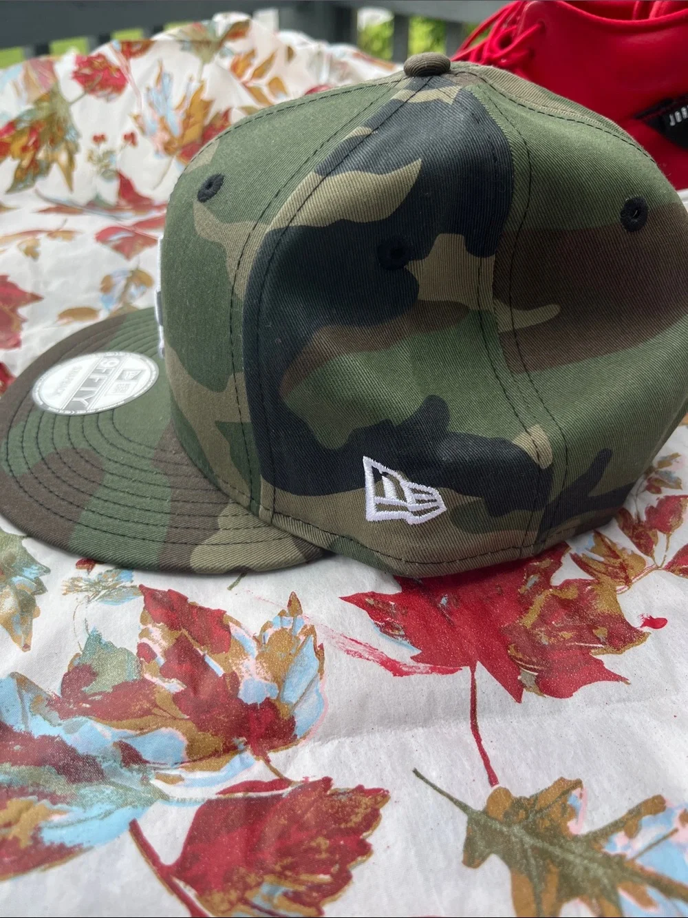 New Era LA Dodgers Camouflage Green Snapback Hat